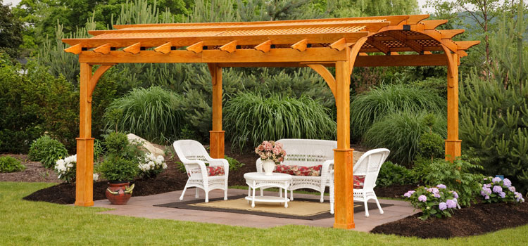 Cedar Wood Pergola Installation in Bell, CA